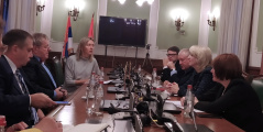 8 December 2022 The members of the Parliamentary Friendship Group with Belarus in meeting with the delegation of the Council of the Republic of the National Assembly of Belarus